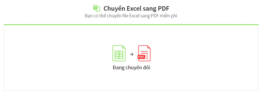Quá trình chuyển file excel sang pdf trên web